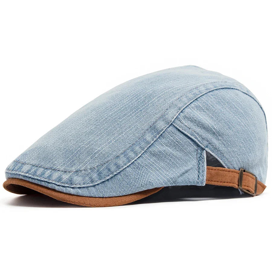 Classic men's versatile flat cap, an everyday hat perfect for travel fashion.