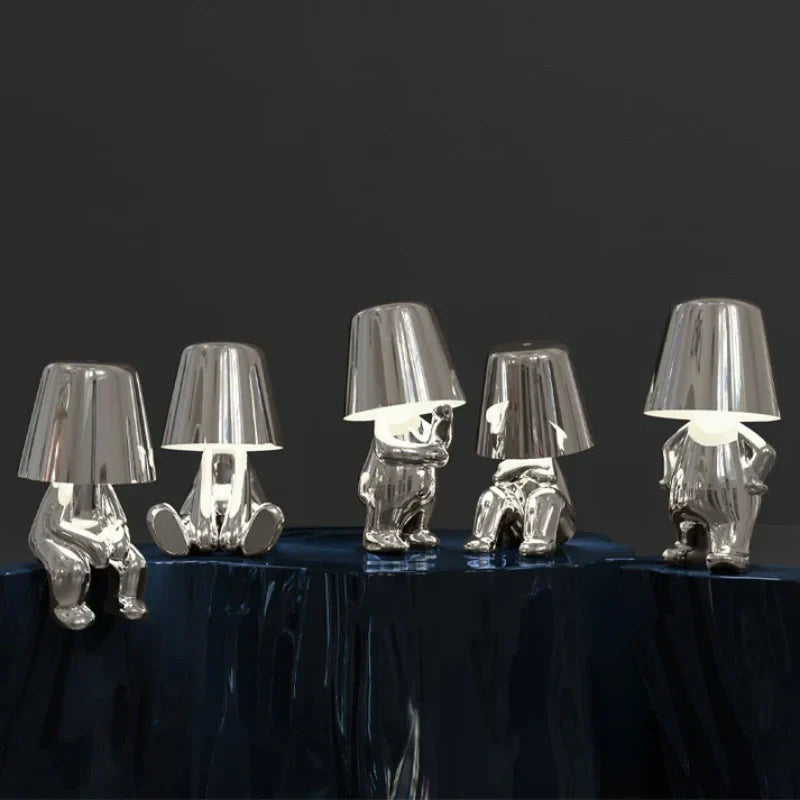 Nvroome Lights decorative LED figurine lamp, dimmable, cordless, and portable for stylish interior design.