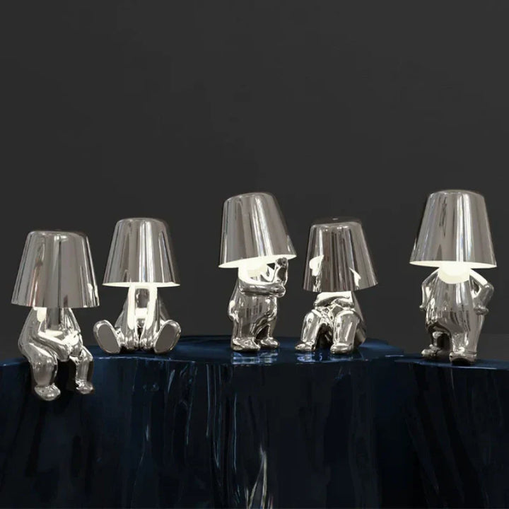 Nvroome Lights decorative LED figurine lamp, dimmable, cordless, and portable for stylish interior design.