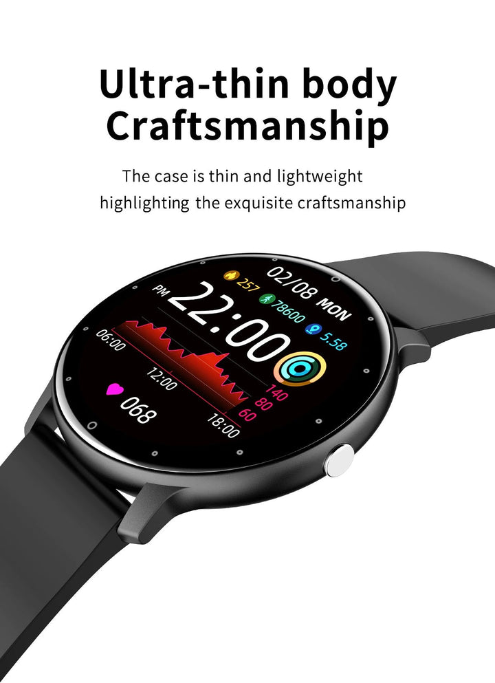 Elegant ultra-slim smartwatch, a modern wearable tech device for fitness & smart notifications.