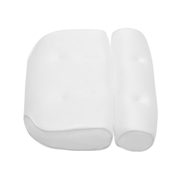 Durable, waterproof bath pillow offers neck & back support for hygienic, relaxing bathtub comfort & stress relief.