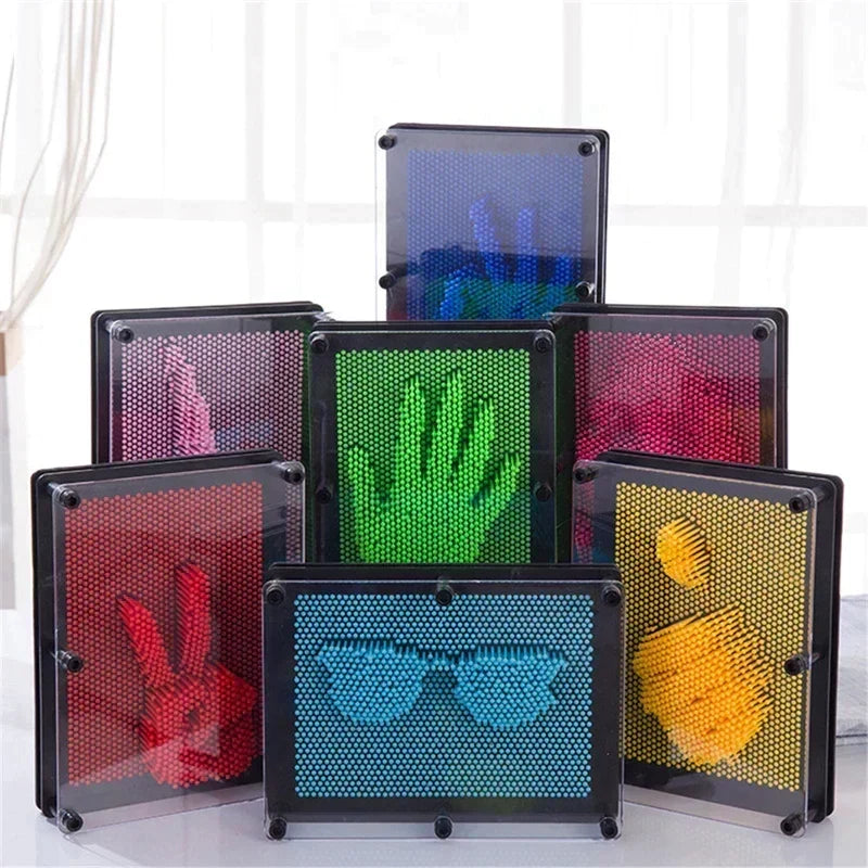 Unisex 3D Pin Art Game, an interactive finger press toy for creative fun & stress relief for all ages.