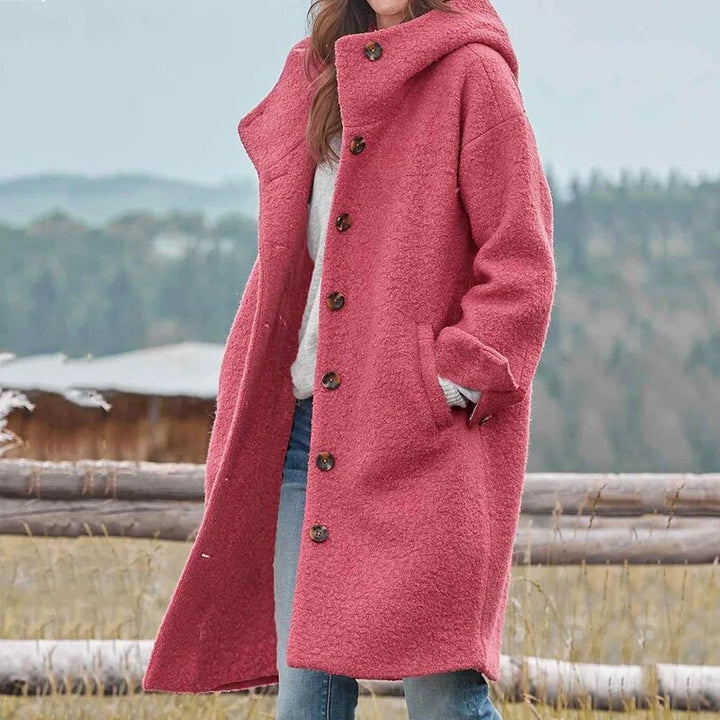Stylish women's winter jacket, ideal for cold weather everyday fashion, offering warmth & elegant look.