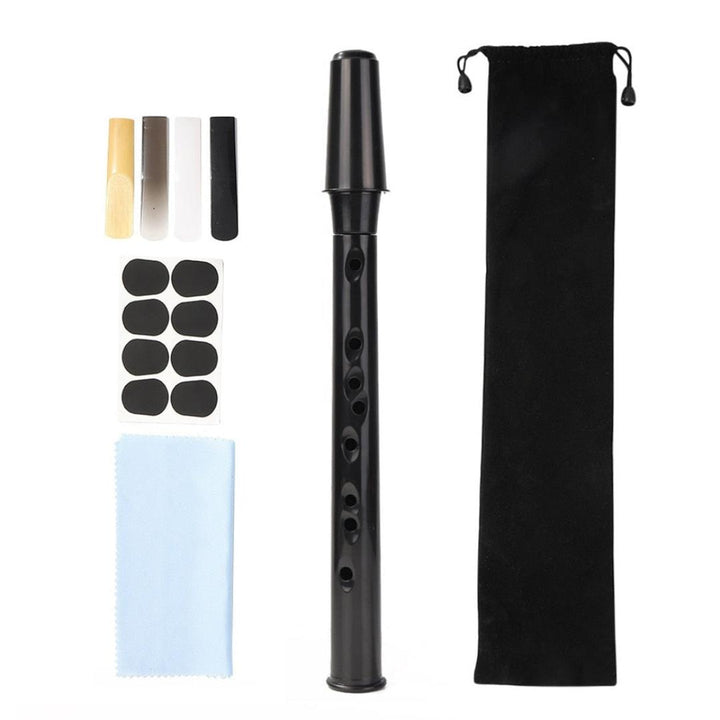 Portable mini saxophone with alto mouthpiece, perfect for musicians & music practice.