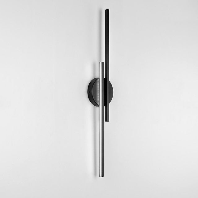 Energy efficient LED wall sconce. Modern Bar & Disc style, dimmable for perfect indoor lighting.