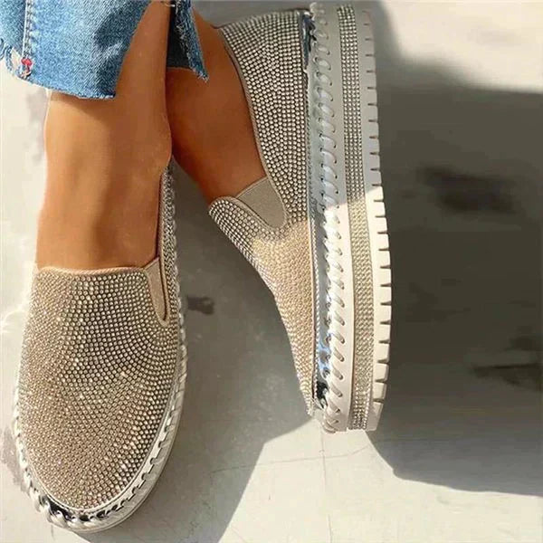 Comfortable women's loafers, stylish slip-on flats for casual wear. Everyday ladies footwear for walking.