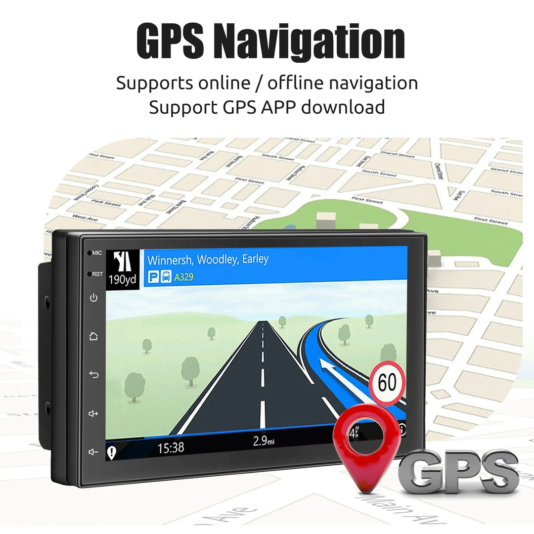 Upgrade your vehicle with this universal Android car stereo, HD touchscreen, GPS & wireless multimedia.