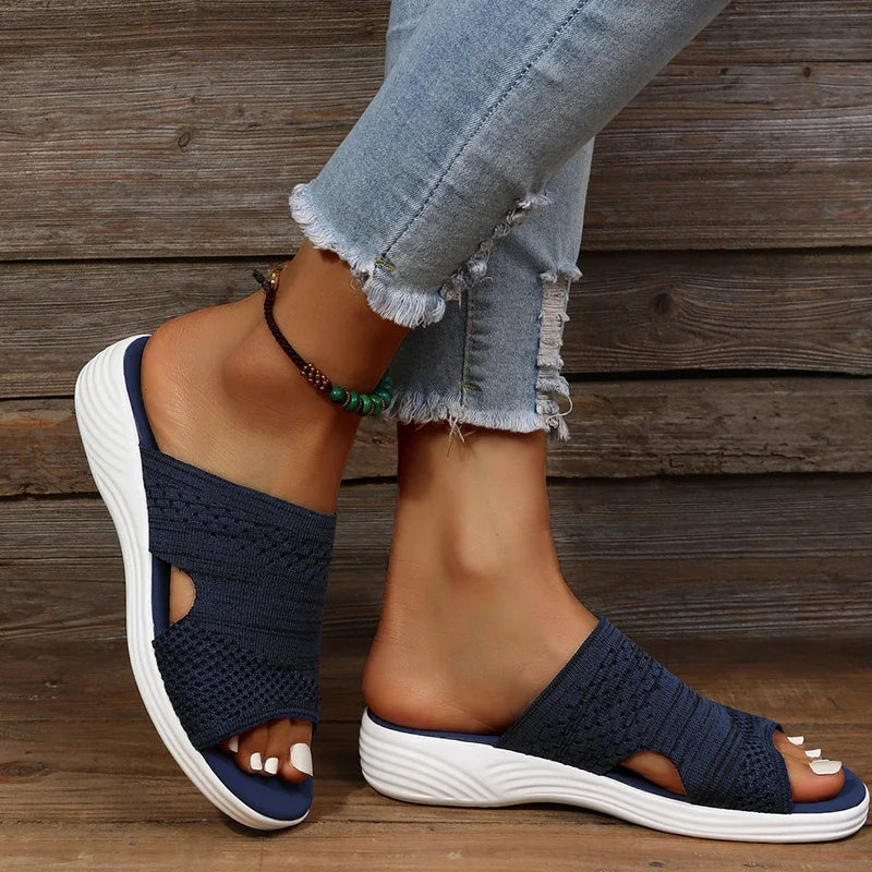 Plush strap women's orthopedic sandals, ergonomic arch support for ultimate foot pain relief.