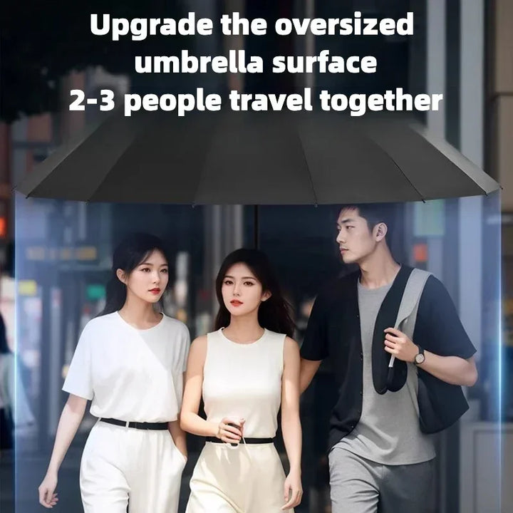 Portable automatic travel umbrella, windproof & UV resistant, designed for ultimate weather protection on-the-go.
