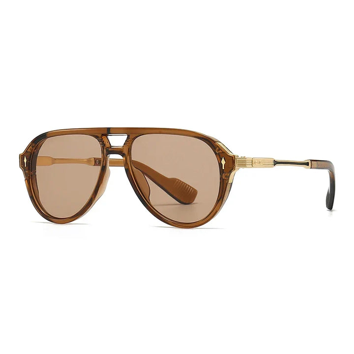 Classic women's jade aviator sunglasses, embodying the retro 70s fashion trend. Chic oversized eyewear.