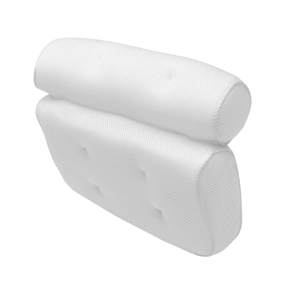 Premium bath pillow with neck & back support for a luxurious spa experience, perfect for relaxation & stress relief.