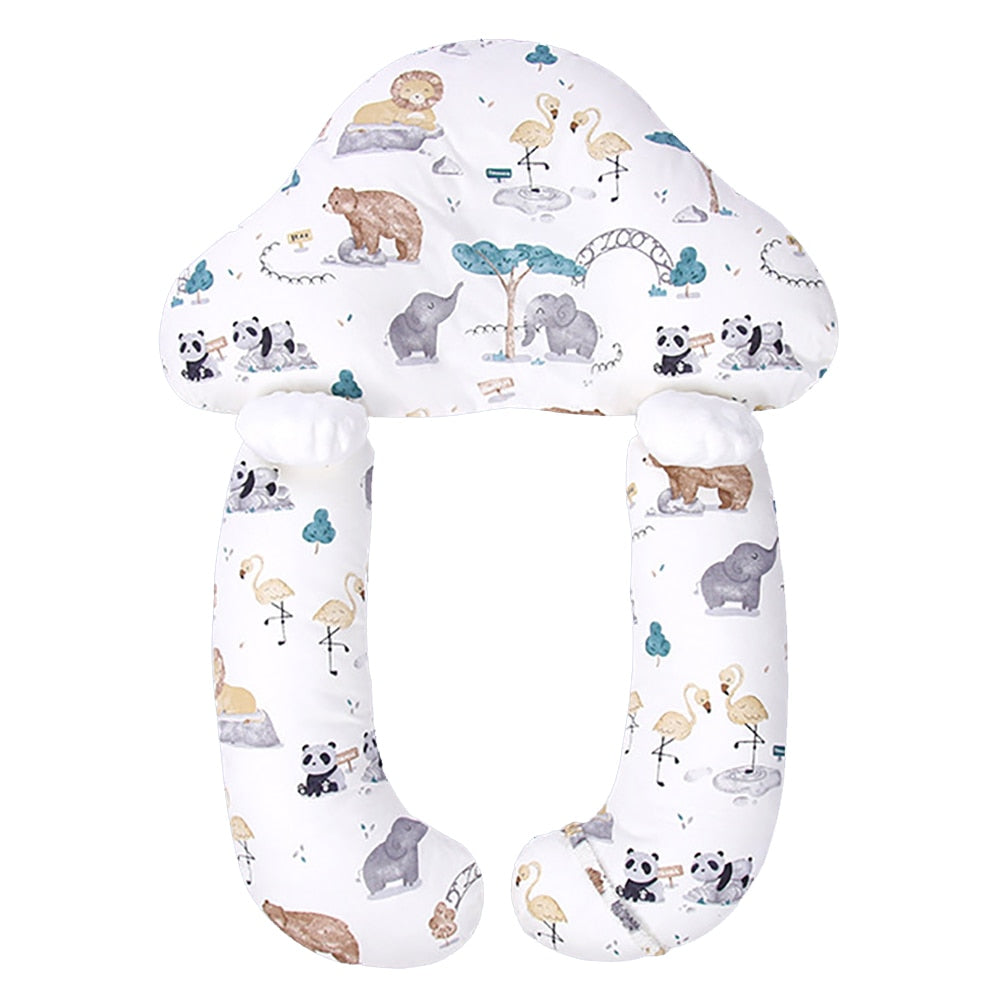 Soft newborn pillow provides comfortable and gentle support for infant sleep. Essential baby care item.