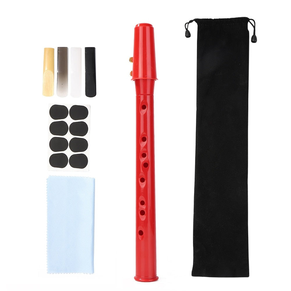 Mini sax wind instrument for daily music practice, portable design & alto mouthpiece.