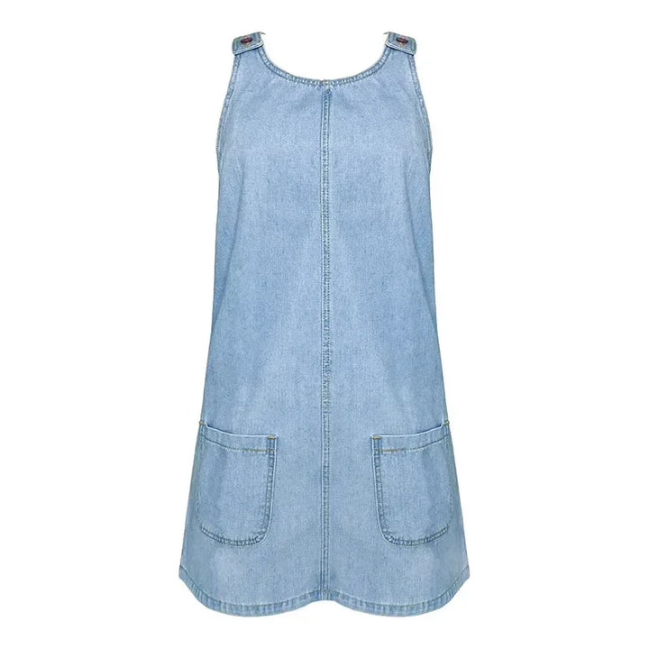 Fashionable light blue summer dress, a versatile midi for women seeking effortless warm weather style.