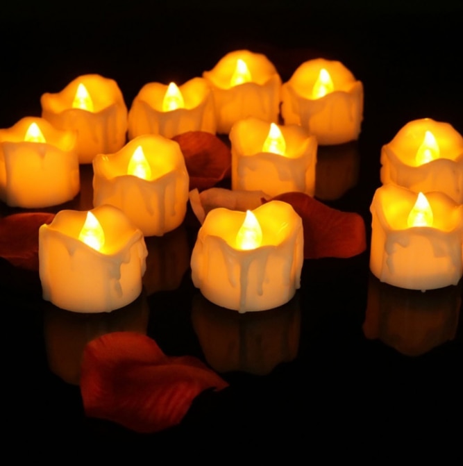 Enhance your space with Nvroome's realistic flickering LED flameless candles, providing safe, battery-operated mood lighting.