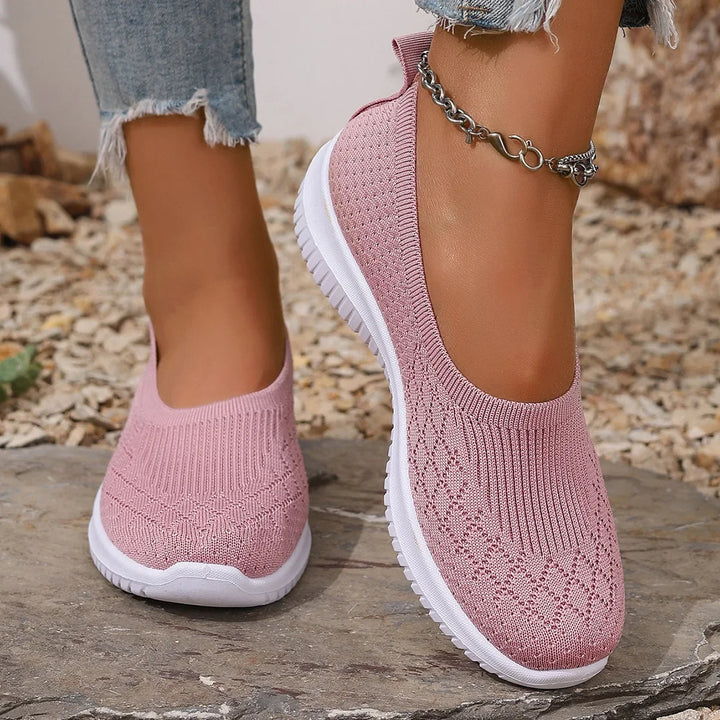 Closed-toe women's orthopedic slip-on sneakers, designed for ultimate comfort and support.