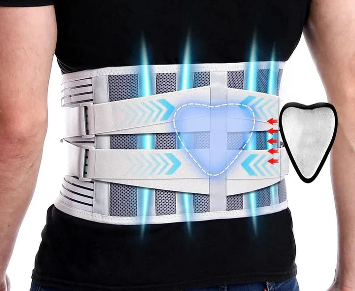 Adjustable posture corrector & lumbar support belt for unisex back care & pain relief.