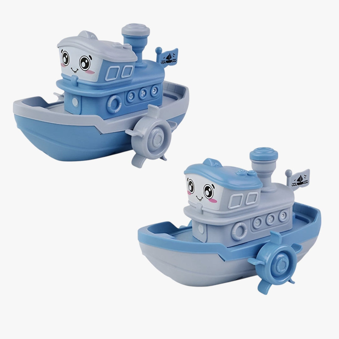 Bright wind-up bath toy for kids, enhancing motor skills & imagination during water play. Great for toddlers.