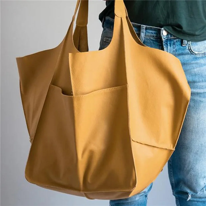 Classic women's vintage genuine leather shoulder bag, elegant design for lasting style.
