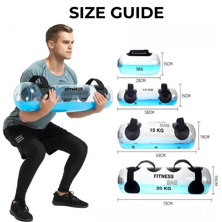 Dynamic water-filled power bag, ideal for functional strength & balance training workouts.