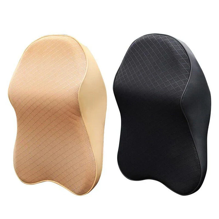 Adjustable unisex car seat neck support cushion. Provides ergonomic posture support for comfortable driving.