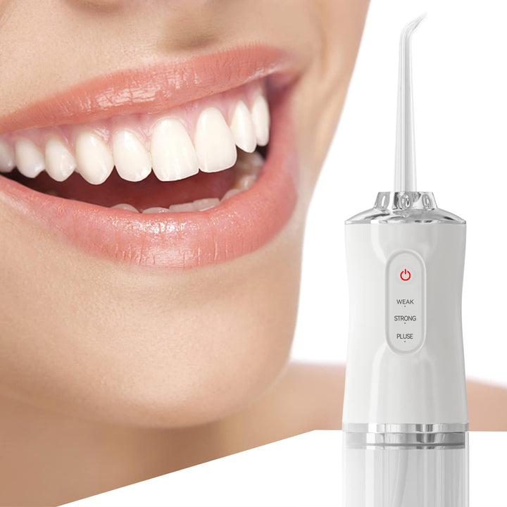 Electric oral irrigator for superior dental hygiene & plaque removal.