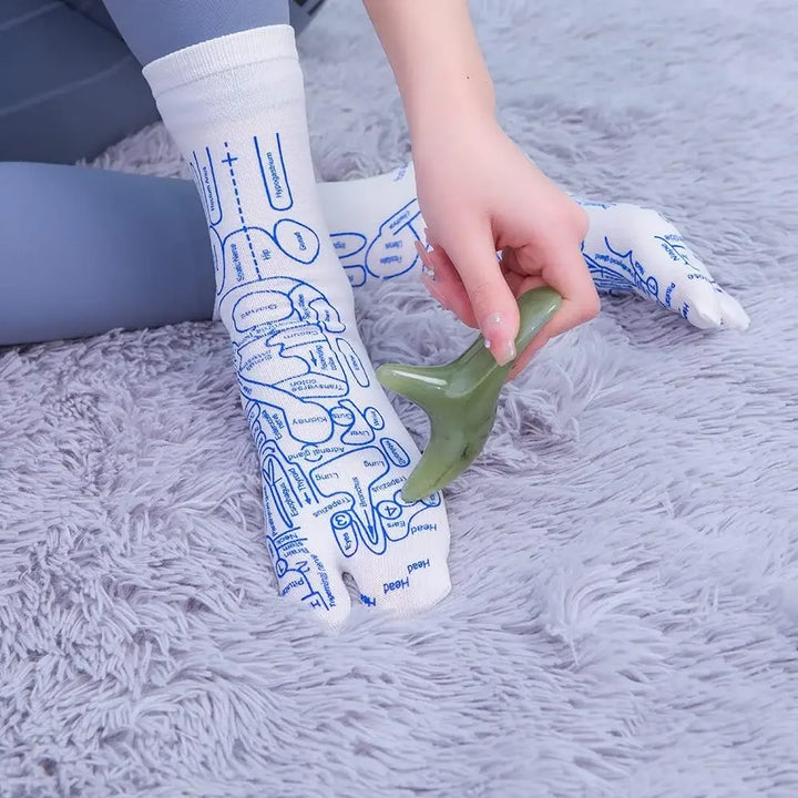 Unisex reflexology massage socks for footcare, comfort & relaxation.