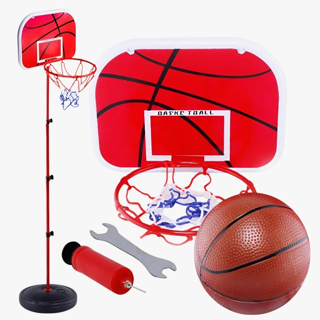 Fun kids' basketball hoop play set, adjustable for all ages, perfect for active indoor/outdoor games.