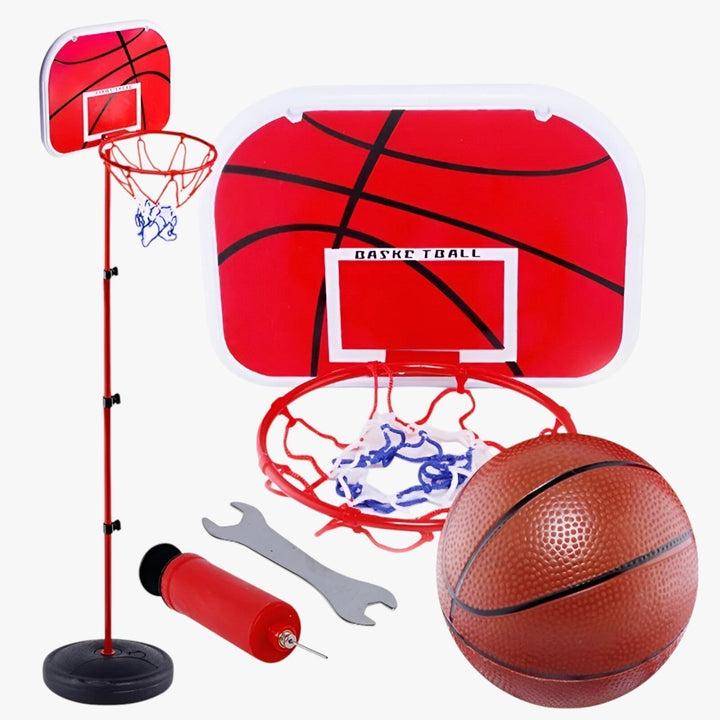 Fun kids' basketball hoop play set, adjustable for all ages, perfect for active indoor/outdoor games.