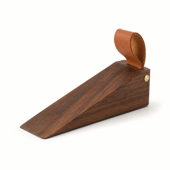 Functional decor: sturdy non-slip door stop in a sleek Scandinavian style, ideal for entryway or living room.