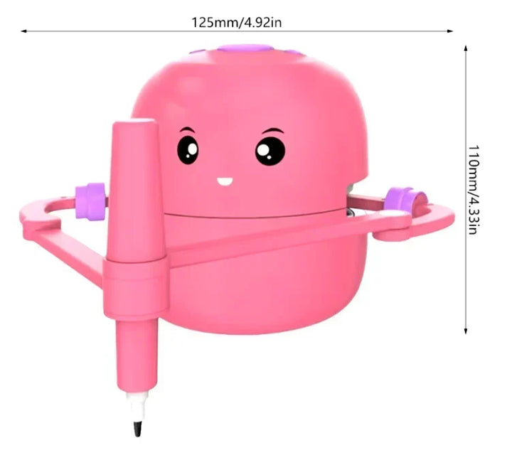 Drawing robot for children, a creative play educational toy, includes art supplies to learn drawing fun.