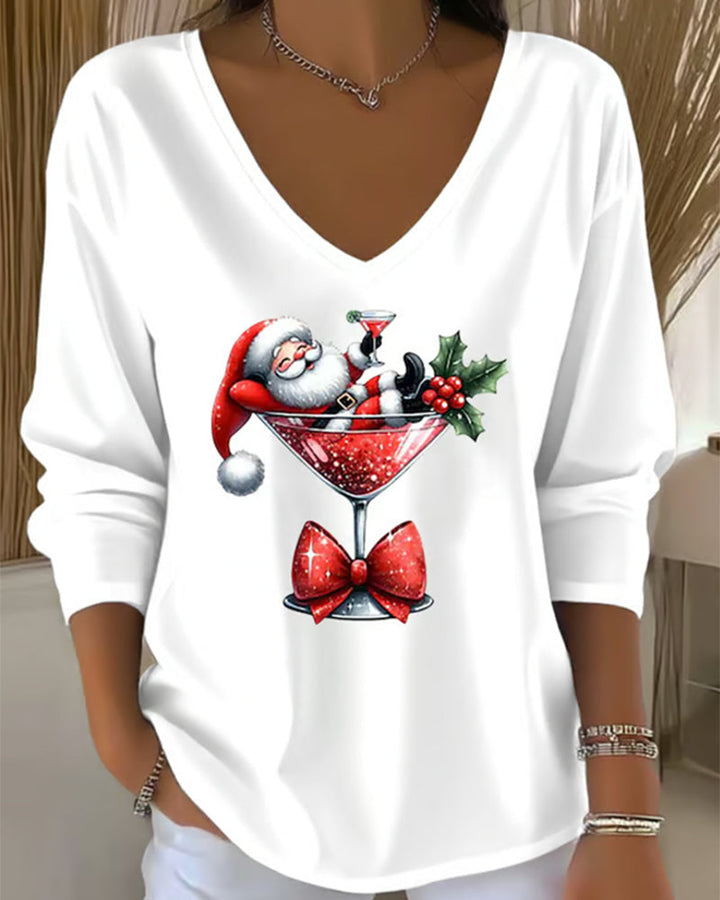 Women's Sylvie V-Neck Top, elegant & flattering. Comfortable short sleeve for ladies' everyday chic apparel.