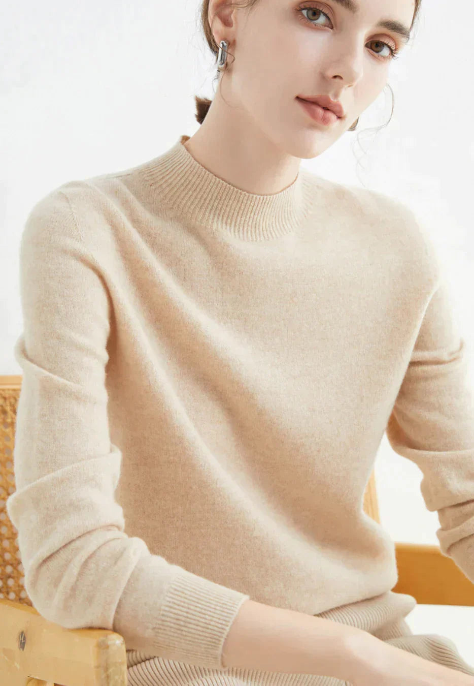 Women's Cindie soft sweater, a stylish knit pullover. Perfect for elegant, cozy casual winter wear.