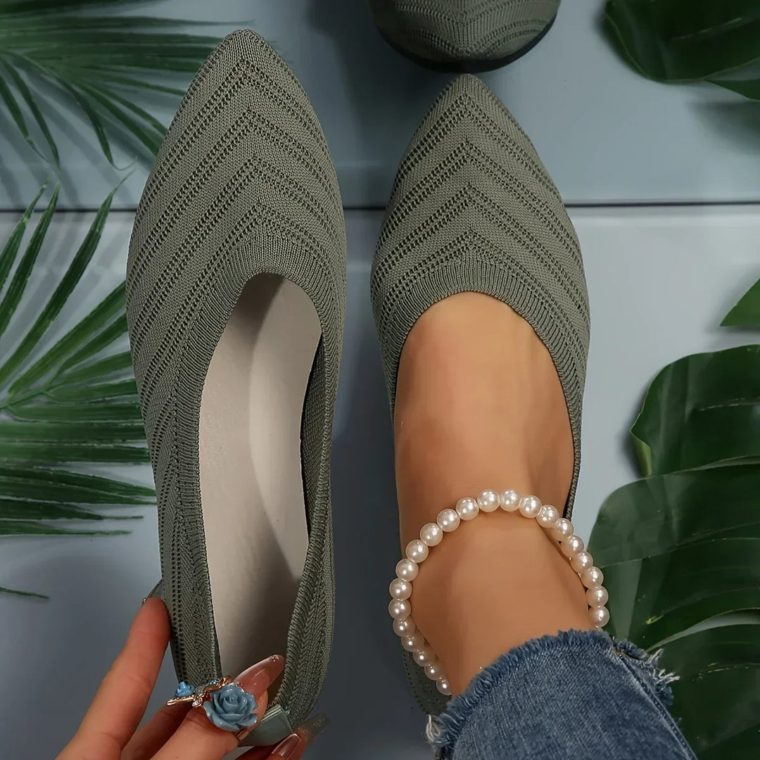 Women's chic pointed toe ballet loafers, comfortable slip-on flats for fashion, office, & casual wear.