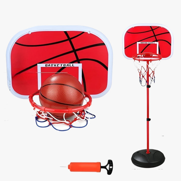 Portable kids' adjustable basketball hoop with easy assembly, great for year-round indoor & outdoor play.