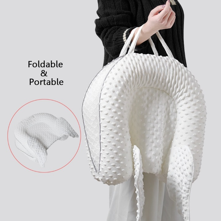 Nursery essential: Ergonomic baby nest with breathable mesh & back support for safe newborn sleep & comfort.