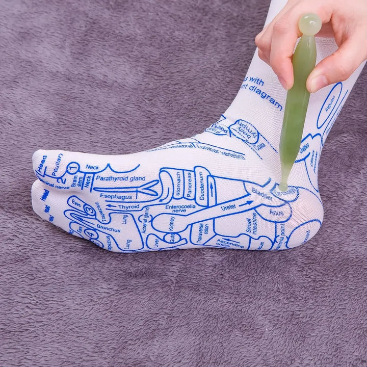 Reflexology massage socks for stress relief, improved circulation & foot pain relief.