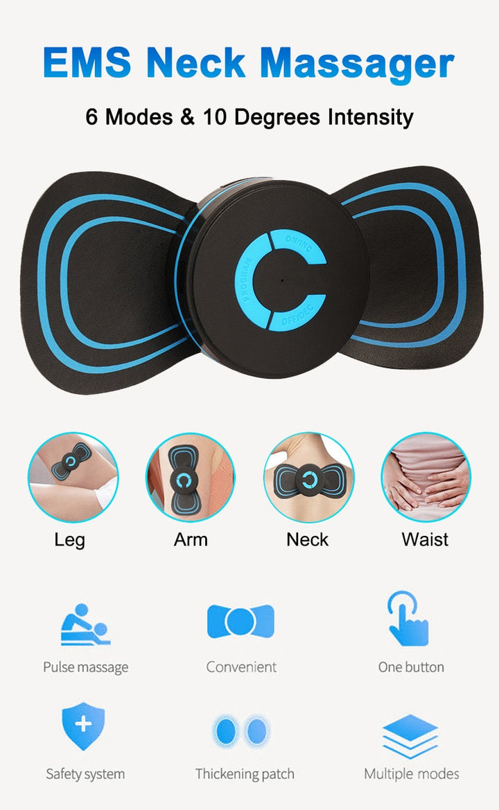 Advanced wireless body massager for muscle pain relief, promoting overall wellness & comfort.