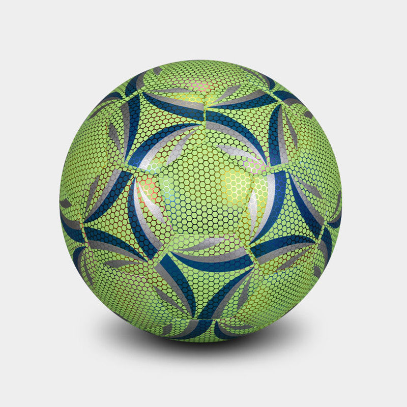 Glow-in-the-dark soccer ball, perfect for night football training. Durable, all-year gear for kids and adults.