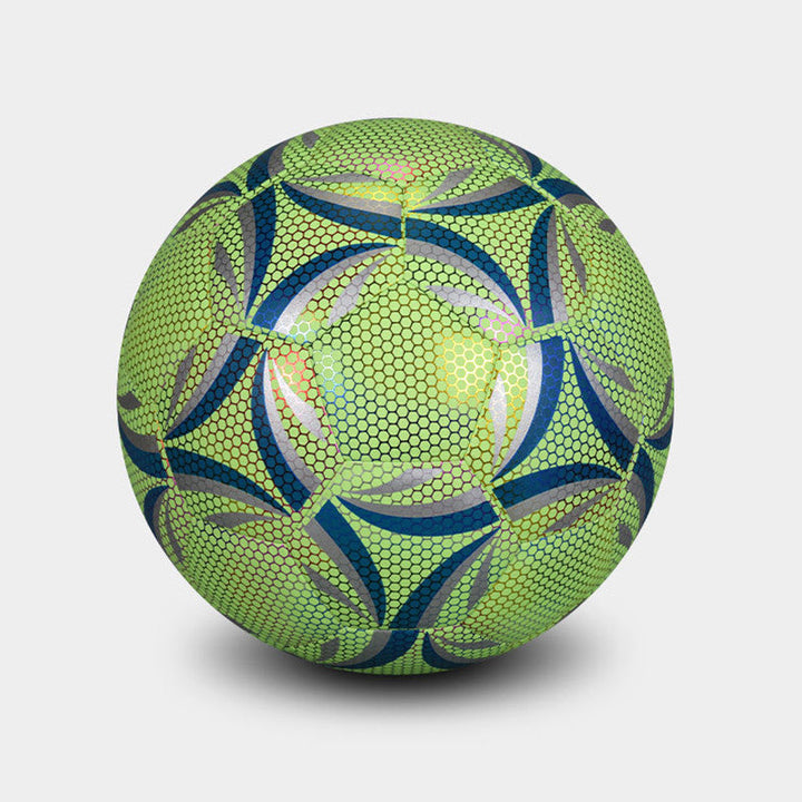 Glow-in-the-dark soccer ball, perfect for night football training. Durable, all-year gear for kids and adults.
