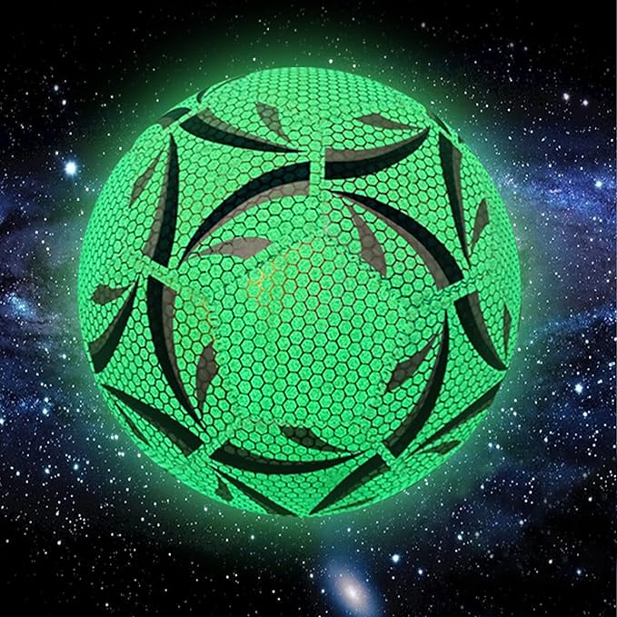 Unisex reflective light-up soccer ball for day & night play. Ideal for kids' outdoor sports training and visibility.