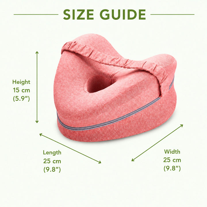 Orthopedic memory foam leg pillow providing targeted relief for knee, hip, and lower back pain.