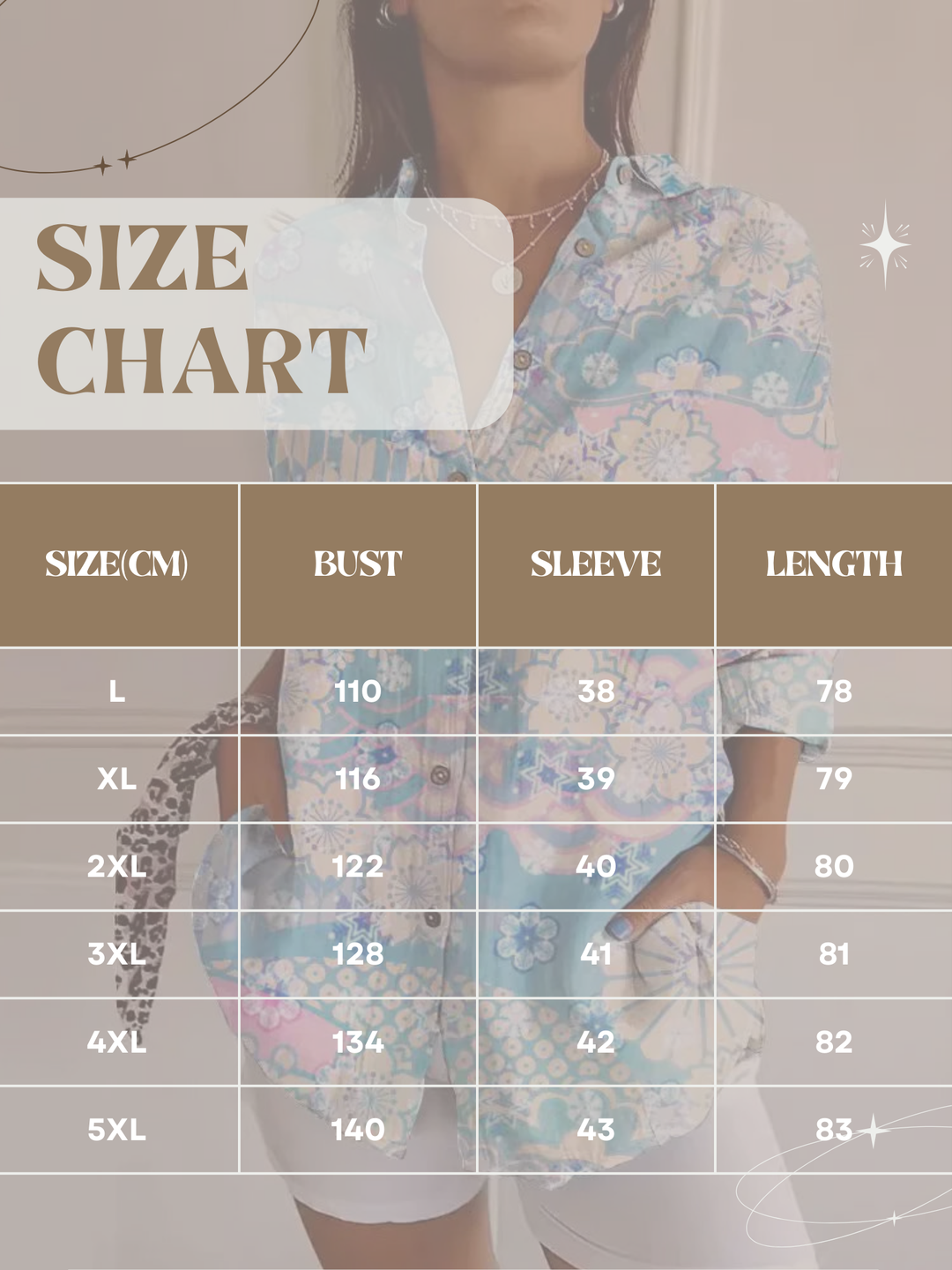 Chic women's relaxed fit blouse with an elegant print, a comfortable long-sleeve top for everyday style.