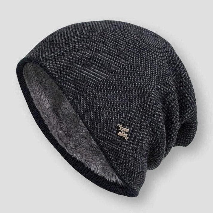 Warm knitted wool beanie hat for women, essential for cold winter days & outdoor activities.