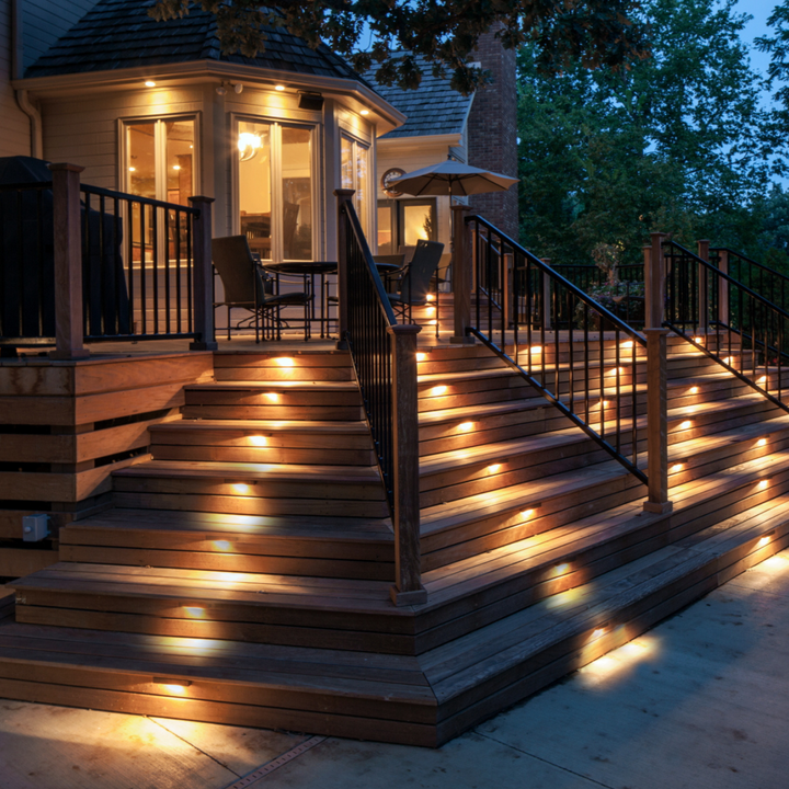 StepLuma solar LED stair light, auto on/off for outdoor steps, decks, & garden pathways.