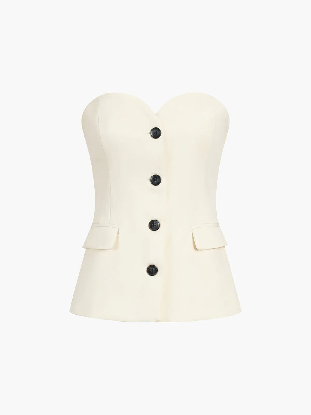 Sleek strapless wide leg pants suit for women. A sophisticated two-piece set perfect for evening and formal wear. [[lstfy-media:6]]