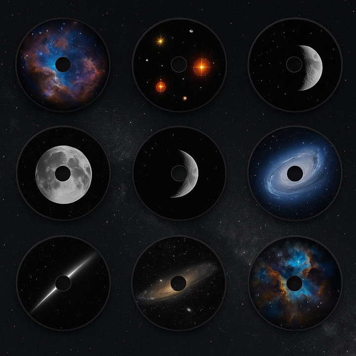 Stunning galaxy & star projector light with 12 discs, bringing the cosmos to your room for unique decor.
