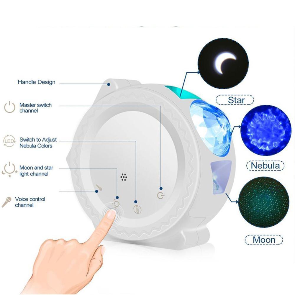 Immersive Starry Sky Galaxy Projector. Creates a cosmic ambiance and star light for ultimate relaxation and mood setting.