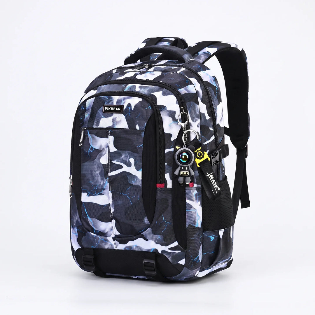 Stylish structured student backpack, great for school, daily use, or short travel, modern design.