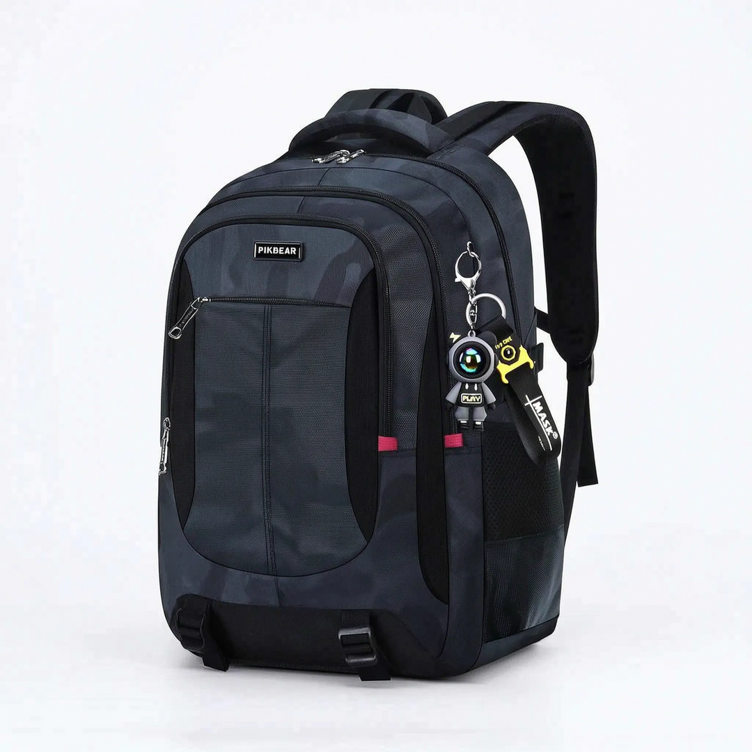 Practical school backpack for daily essentials, featuring multiple compartments for easy organization.